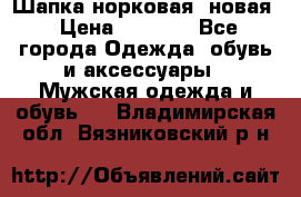 Шапка норковая, новая › Цена ­ 5 000 - Все города Одежда, обувь и аксессуары » Мужская одежда и обувь   . Владимирская обл.,Вязниковский р-н